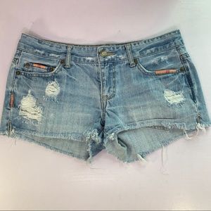 2 for $15 sale Aeropostale weathered denim shorts